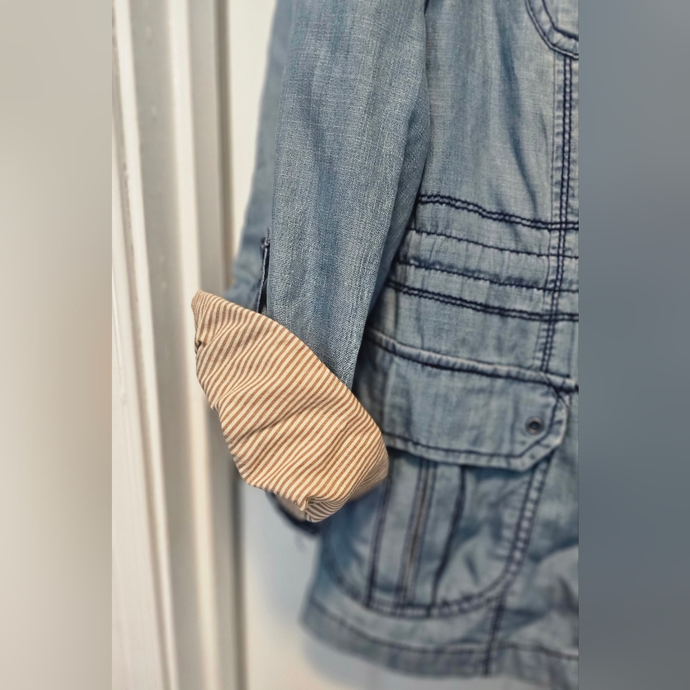 Anthropologie Marrakech Chambray Anorak Utility Jacket. Size Small - Picture 3 of 14